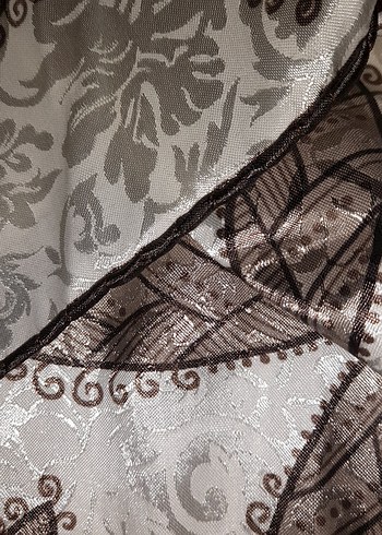 Dantel Detaylı Bej Bohem Kadın eşarp - Görsel 6