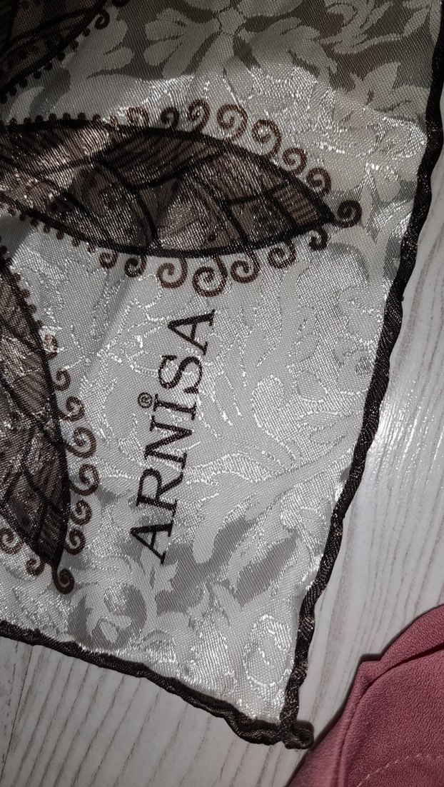 Dantel Detaylı Bej Bohem Kadın eşarp - Görsel 4