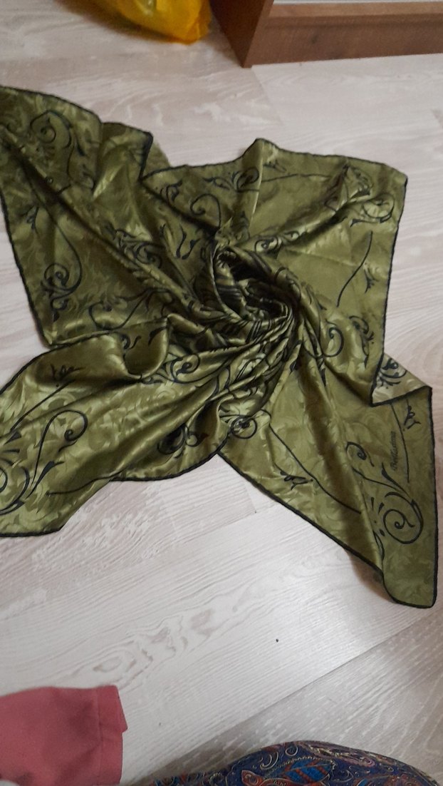 Bohem Tarzda Haki Kadın eşarp - Görsel 2