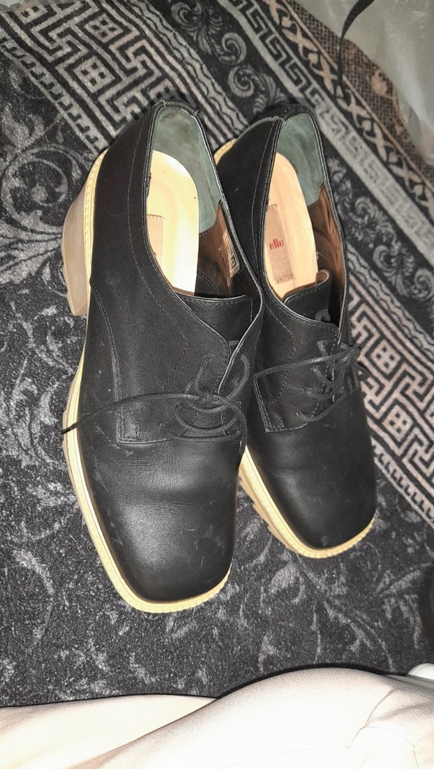 Siyah Platform Topuklu Kadın Oxfords - Görsel 2