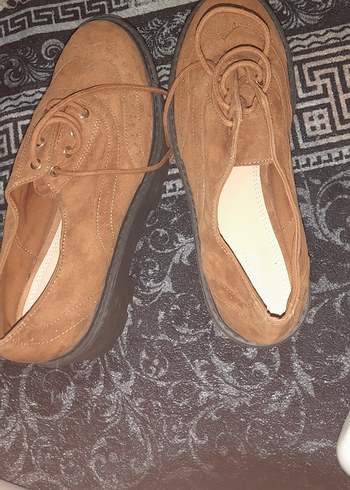 Kahverengi Süet kadın Günlük Ayakkabı - Görsel 14