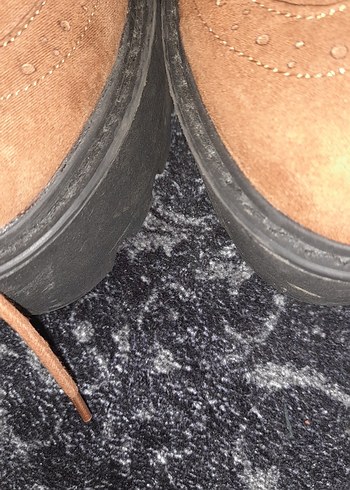 Kahverengi Süet kadın Günlük Ayakkabı - Görsel 3