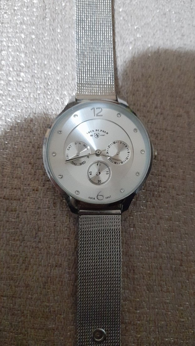 Gri Kadın Saat pili bitmiş - Görsel 4