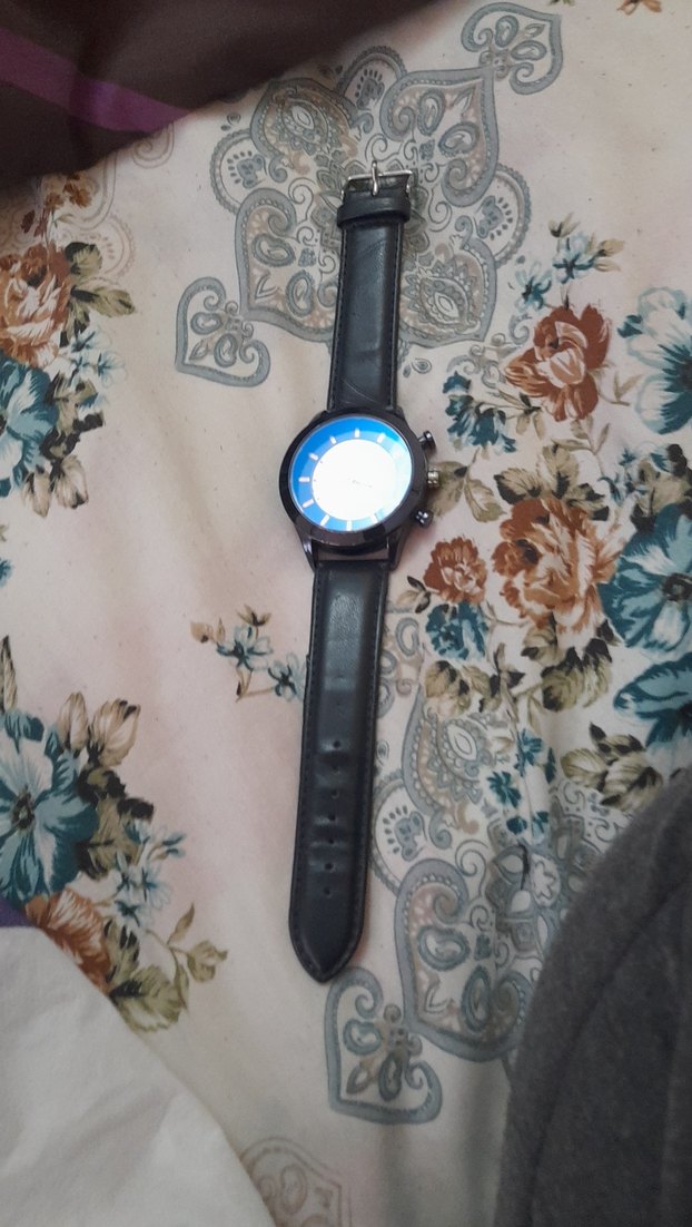 Koyu Mavi Deri Kayışlı Erkek Saat - Görsel 2