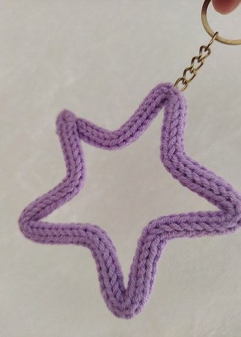 Pastel Renkli Tricotin Örgü Anahtarlık - Görsel 6