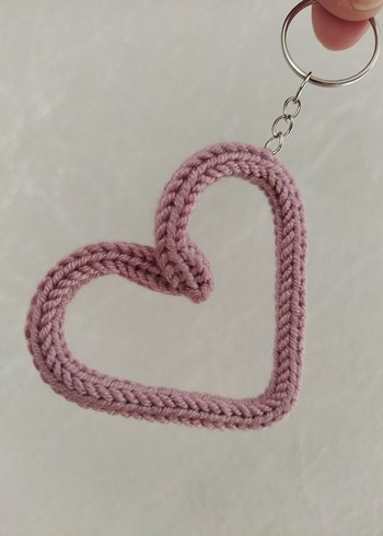 Pastel Renkli Tricotin Örgü Anahtarlık - Görsel 3