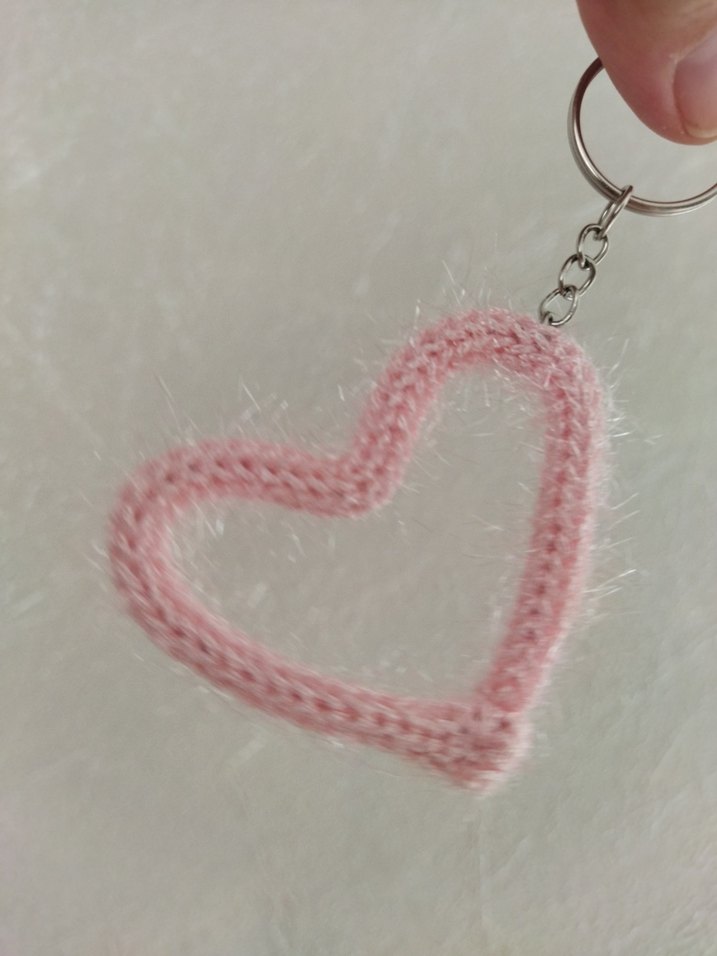 Pastel Renkli Tricotin Örgü Anahtarlık - Görsel 4