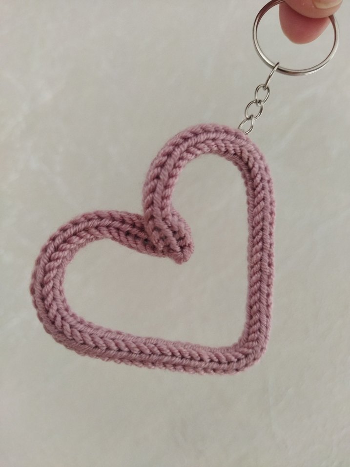 Pastel Renkli Tricotin Örgü Anahtarlık - Görsel 3