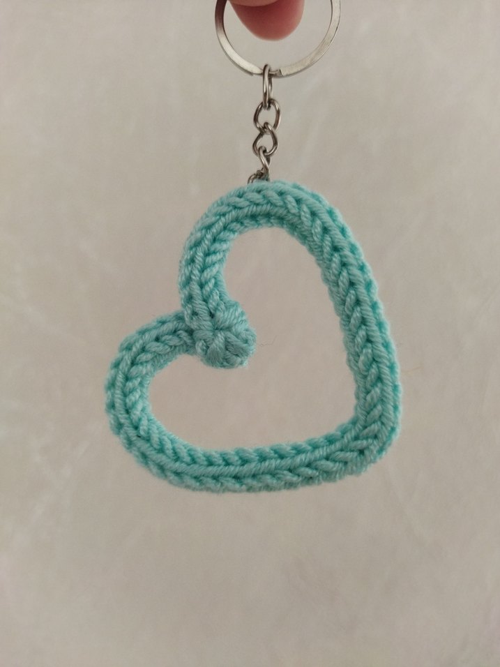 Pastel Renkli Tricotin Örgü Anahtarlık - Görsel 2