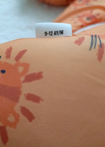 Turuncu Bağlama Desenli Bebek Tulumu - Görsel 7