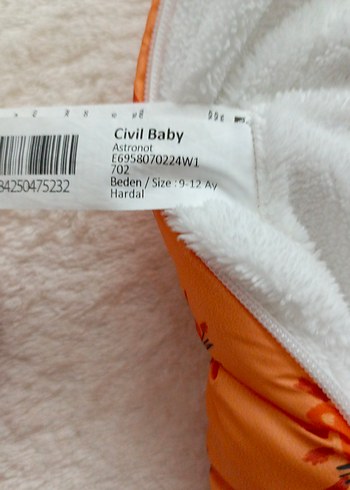 Turuncu Bağlama Desenli Bebek Tulumu - Görsel 3