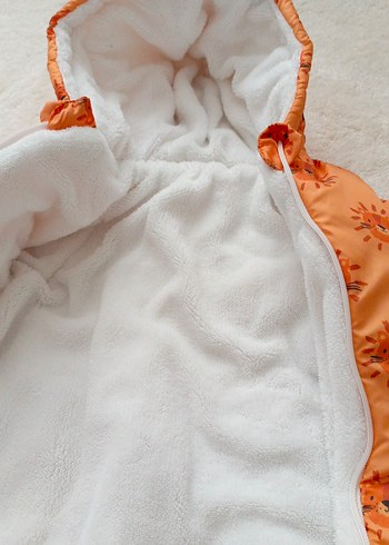 Turuncu Bağlama Desenli Bebek Tulumu - Görsel 5