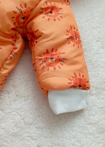 Turuncu Bağlama Desenli Bebek Tulumu - Görsel 4