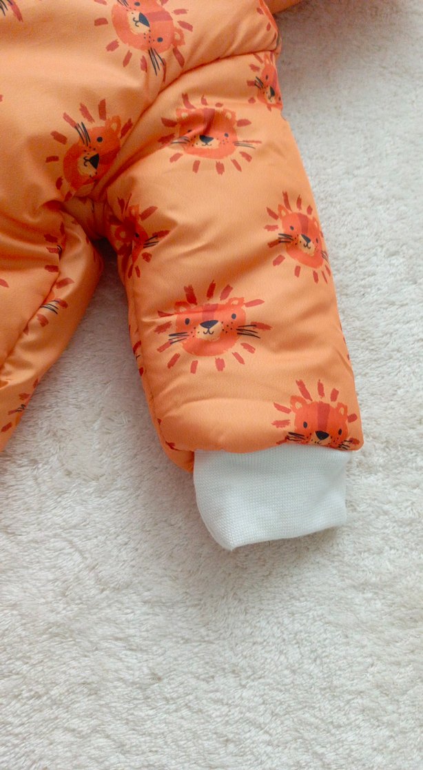 Turuncu Bağlama Desenli Bebek Tulumu - Görsel 4