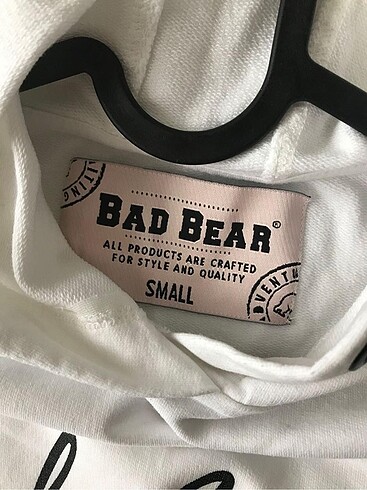 s Beden beyaz Renk Bad Bear Kapüşonlu Beyaz Sweatshirt