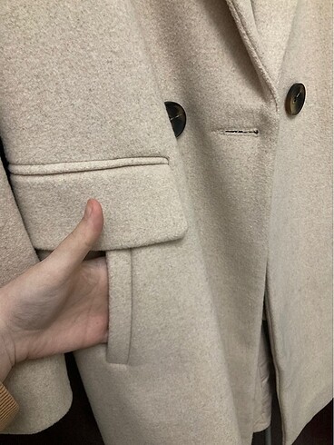 Stradivarius Kaşe pamuklu kaban