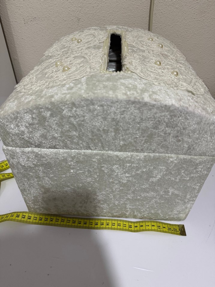 Beyaz Dantel Detaylı Makyaj Organizer Kutusu - Görsel 5