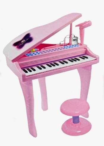 Vardem Mikrofonlu Mini Piyano 37 Tuşlu - Pembe - Görsel 4