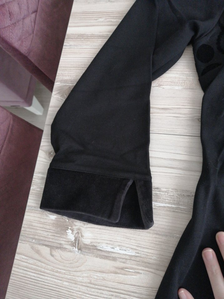 Uzun Kollu Siyah Nakışlı elbise, kışlık elbise - Görsel 4