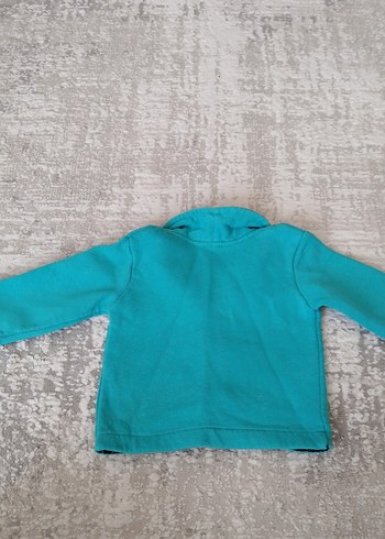 Turkuaz Düğmeli Erkek Çocuk hırka - Görsel 3