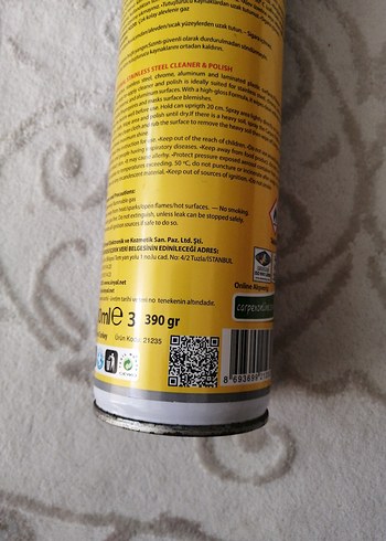 Carpex Paslanmaz Çelik Temizleyici ve Parlatıcı - Görsel 4