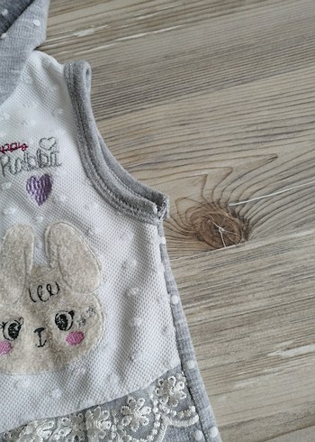 Kapüşonlu Nakışlı Kız Yelek, bebek yeleği - Görsel 4