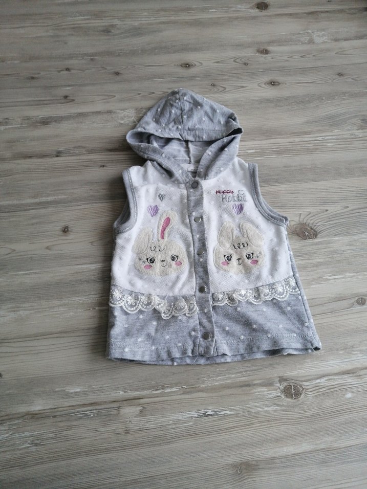 Kapüşonlu Nakışlı Kız Yelek, bebek yeleği - Görsel 3