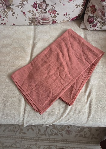 Pembe Keten Salaş Kadın Şal - Görsel 2