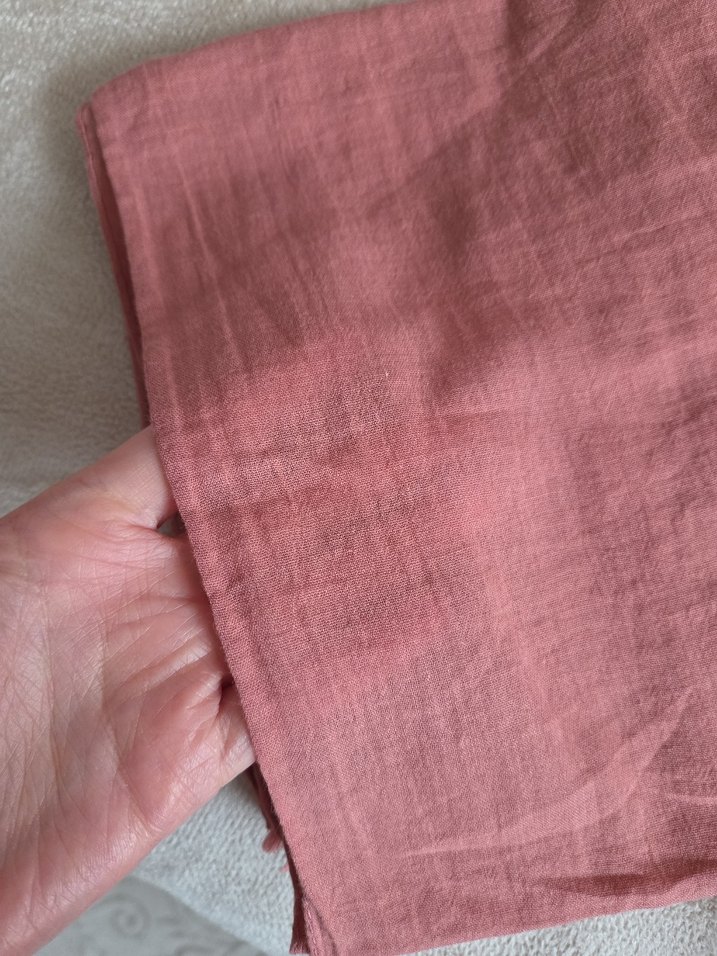 Pembe Keten Salaş Kadın Şal - Görsel 3