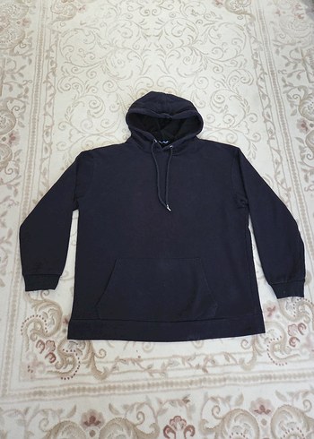 Lacivert Kapüşonlu Kadın Sweatshirt - Görsel 2