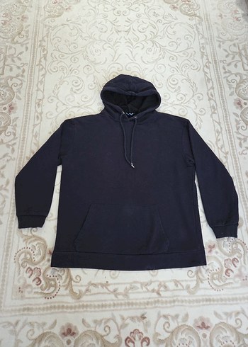 Lacivert Kapüşonlu Kadın Sweatshirt - Görsel 3