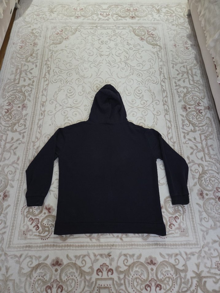 Lacivert Kapüşonlu Kadın Sweatshirt - Görsel 5