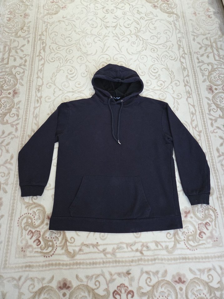 Lacivert Kapüşonlu Kadın Sweatshirt - Görsel 3