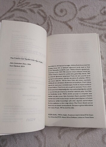 Beden Renk Homo Faber, Max Frisch