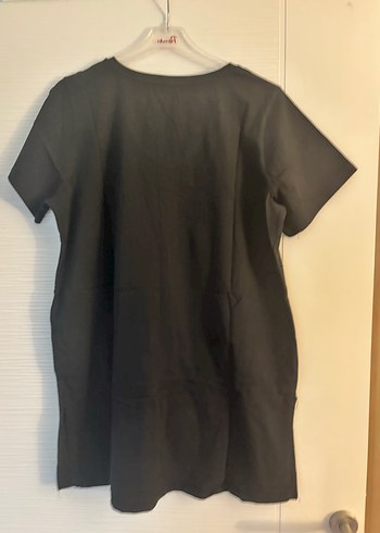 Siyah V Yakalı Hamile Tshirt - Görsel 2