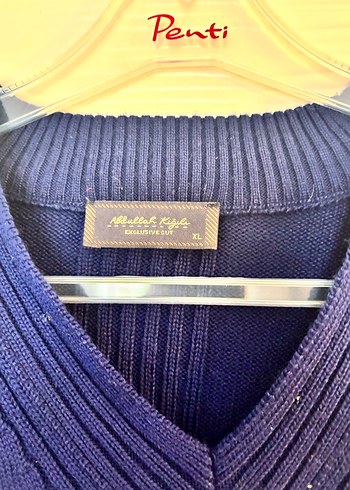 Lacivert V Yaka Erkek Triko Kazak - Görsel 3