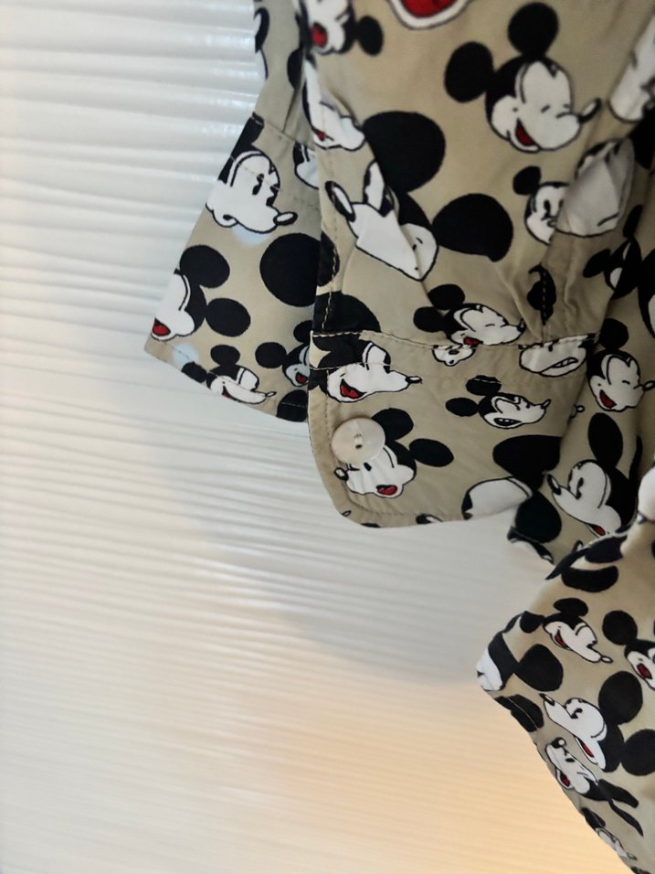 Gri Mickey Mouse Baskılı Kadın Gömlek - Görsel 4