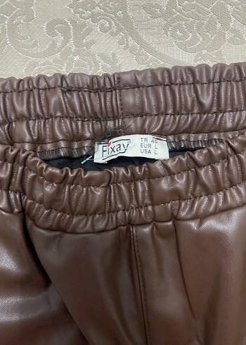 Acı kahve deri pantalon