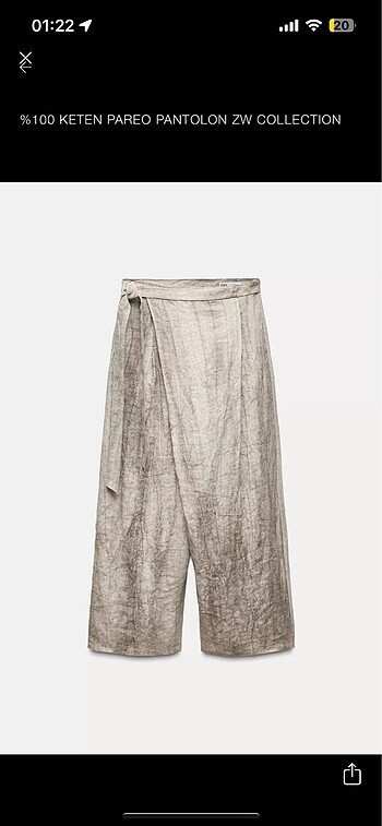 Zara pareo pantolon