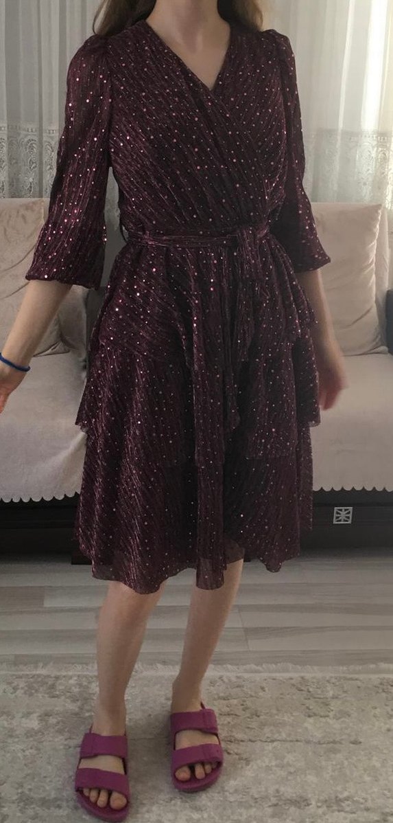 Fırfırlı  elbise - Görsel 5