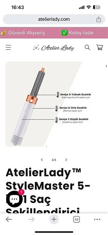 diğer Beden Saç şekillendirici