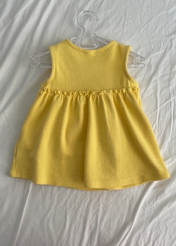 LC Waikiki Sarı Kolsuz Keten Kız Elbise