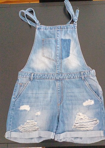 Mavi Denim Şort Tulum