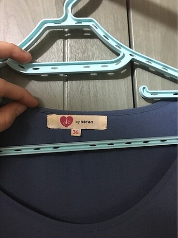 36 Beden Koton mavi kısa elbise