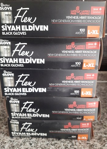 Flex Siyah Eldiven L-XL 100'lü