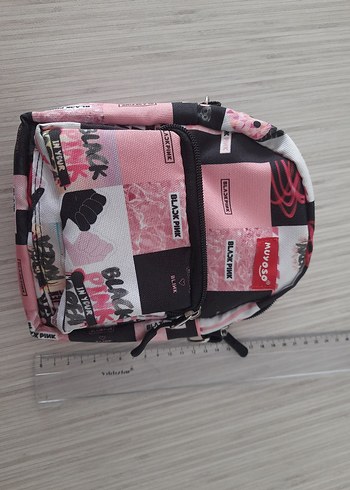  Beden pembe Renk Pembe Baskılı Black Pink Kadın Sırt Çantası