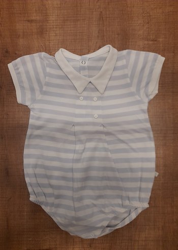 HelloBaby Kısa Kollu Yaka Detaylı Bebek Tulum
