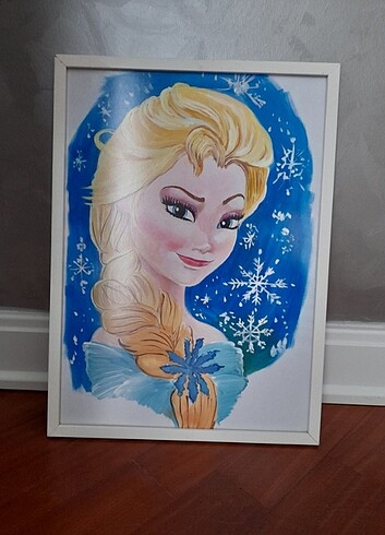 El yapımı elsa frozen tablo