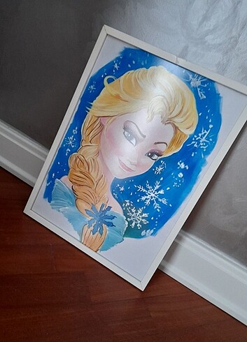 4 Yaş Beden El yapımı elsa frozen tablo
