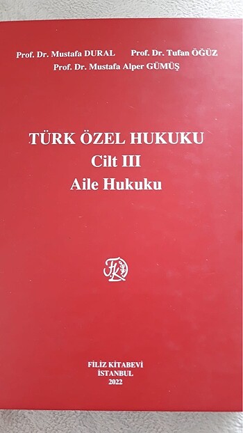 Türk Özel Hukuku-Aile Hukuku cilt 3